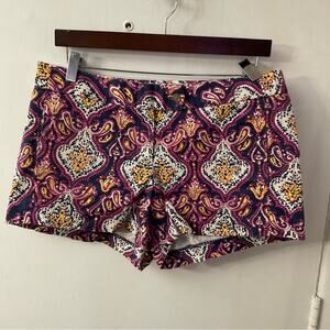 J.Crew City Fit Paisley Print Shorts 6 Preppy Classic Dopamine Bohemian Classic